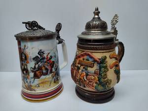 lot 57 image: Vintage Beer Steins