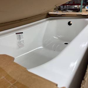 lot 115 image: Bootz Kona 54 in. x 30 in. Soaking Bathtub with Right Drain in White