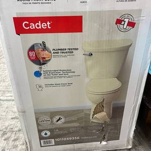 American Standard Cadet 2-Piece 1.28 GPF Single Flush Round Chair Height Toilet Complete