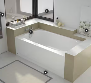 Bootz Kona 54 in. x 30 in. Soaking Bathtub with Left Drain in White