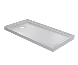 lot 152 image: 60 in. L x 36 in. W Alcove Shower Pan Base with Left Drain in White CRAFT  MAIN