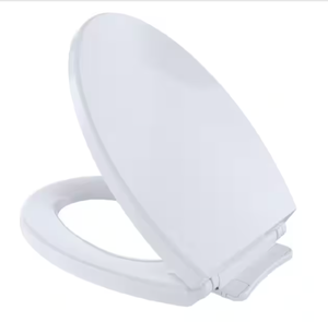lot 160 image: TOTO SoftClose Elongated Closed Front Toilet Seat in Cotton White
