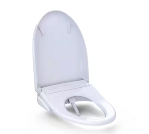 lot 161 image: TOTO Washlet Elongated Electric Heated Bidet Seat with Contemporary Lid in Cotton White S7A
