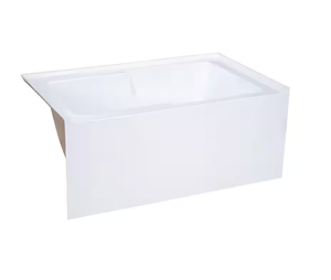 lot 103 image: Swiss Madison Voltaire 48 in. x 30 in. Soaking Bathtub with Left Drain in White Glossy