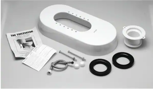 lot 197 image: 15 in. W x 28 in. L x 3 in. H Toilet Riser for Larger Base Toilets in White 500 lbs. Capacity