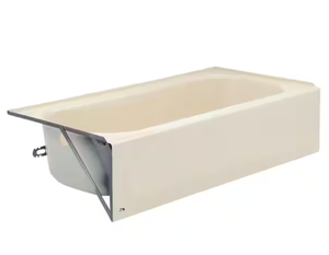 lot 210 image: Bootz Aloha 60 in. x 30 in. Soaking Bathtub with Left Drain in Bone