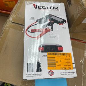 lot 158 image: VECTOR 1600 Peak Amp Automotive Lithium Jump Starter, Portable Power - 15W USB-A & USB-C