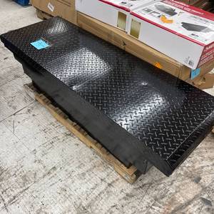 lot 175 image: Husky 61.86 in. Matte Black Aluminum Low Profile Mid-Size Crossbed Truck Tool Box