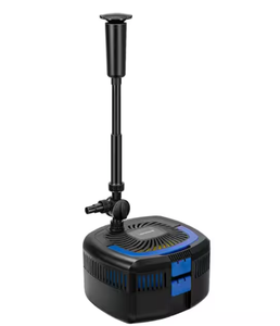 lot 114 image: 950 GPH 4-in-1-Pond Pump with Filter Fountain and 13-Watt Light
