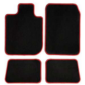 lot 116 image: Honda Civic (Coupe) Black with 4-Piece Red Edging Carpet Car MatsFloor Mats Fit for 2016-2020