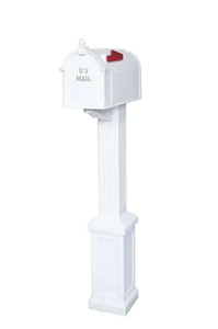 lot 134 image: Craftsman Mailbox and Post Kit White