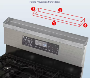 lot 143 image: 30 in. Stainless Steel Magnetic Spice Rack Stove Top Magnetic Shelf for Kitchen