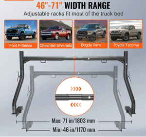 lot 151 image: Truck Rack 46 in. to 71 in. Adjustable Truck Ladder Rack 800 lbs. Capacity Steel