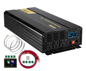 lot 155 image: VEVOR Pure Sine Wave Power Inverter 2500-Watt Car Inverter DC 12-Volt to AC 120-Volt with USB Port LCD Display Remote Control