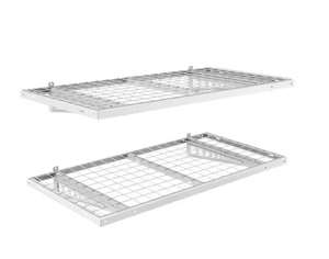 lot 159 image: FLEXIMOUNTS 24 in. x 48 in. Heavy Duty Wall Shelf with Brackets in White