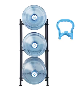 lot 164 image: 3-Tiers 5-Gallon Water Bottle Holder Rack for 3-Bottles