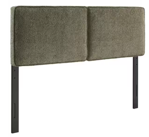 lot 172 image: Lindee Sage Queen Headboard Boucle Fabric