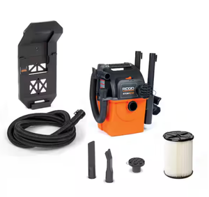 lot 183 image: RIDGID 5 Gal. 5.0 Peak HP Portable Wall Mount Shop Vacuum Wet Dry Vac with Filter