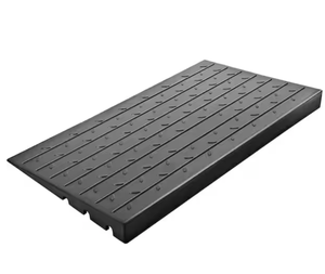 lot 186 image: Rubber Threshold Ramp 3 Channels Cord Cover Rubber 4 in. Rise 24 x 41