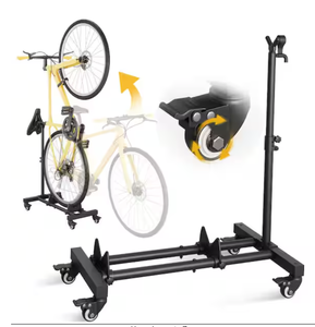 lot 219 image: 55 lbs Capacity Vertical Bike Stand Freestanding Upright Bicycle Floor Stand