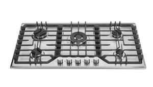 lot 229 image: JEREMY CASS 36 in. 5-Burners Gas Cooktop in Stainless Steel with Power Burners