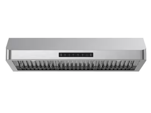 lot 230 image: VIKIO 36 in. 900CFM Ducted Under Cabinet Range Hood with 3-Way Venting LED Gesture Control in Stainless Steel