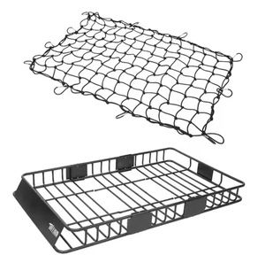 lot 237 image: 250 lbs. Capacity Basket-Style Rooftop Cargo Carrier with 2 Sizes Extension and Net