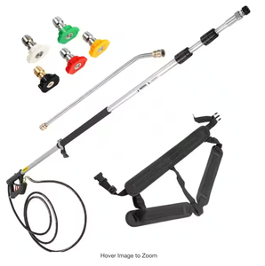 lot 247 image: Telescoping Pressure Washer Wand 4000 PSI 8-18 ft Extendable Power Cleaning Tools with Strap Belt