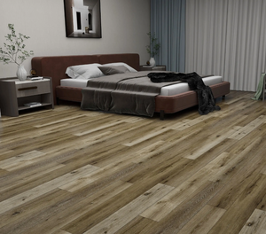 lot 250 image: Resolve English Manor TC601 Embossed Wood Grain Texture Painted V-Groove 10 Cases (225sf total) 9 x 60 Planks