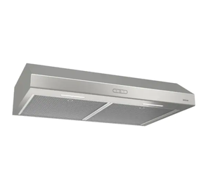 lot 260 image: Broan-NuTone Glacier Deluxe BCDF1 30 in. 375 Max Blower CFM Convertible Under-Cabinet Range Hood with Light in Stainless Steel
