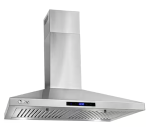lot 263 image: AKDY 30 in. Convertible Wall Mount Kitchen Range Hood in Stainless Steel