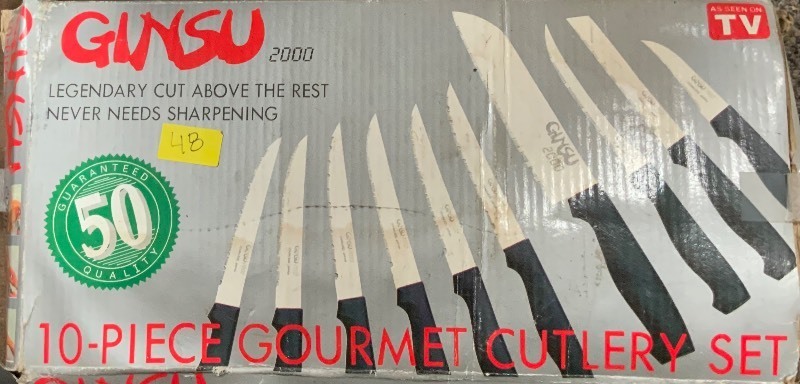 lot 48-1 image: Ginsu 10-Piece Gourmet cutlery set