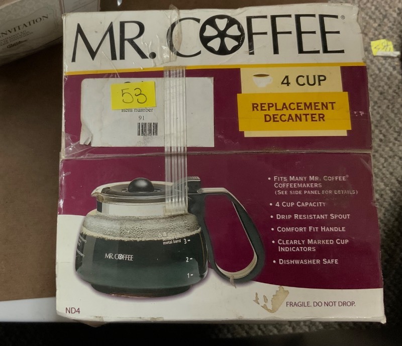 lot 53 image: Mr.Coffee Replacement Decanter