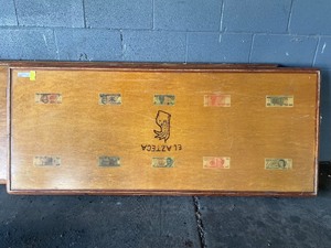 lot 219 image: Table top only with 1660 Pesos in finish no legs
