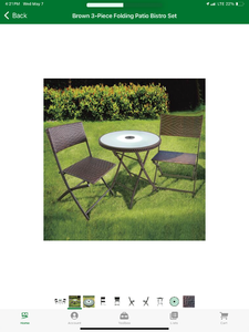 3pc LED WICKER BISTRO SET NEW IN BOX