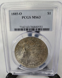 1885 - O |  Morgan Silver Dollar PCGS MS63  NICE!