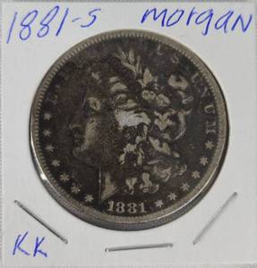 lot 4 image: 1881 - S        Morgan Silver Dollar