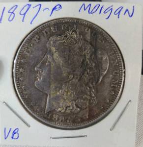 lot 9 image: 1897 - P  Morgan Silver Dollar