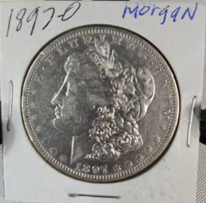 lot 10 image: 1897- O  Morgan Silver Dollar