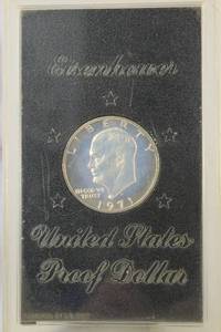 lot 14 image: 1971 - S  Proof Silver Eisenhower Dollar