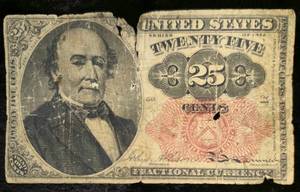1874 |  25 Cent Paper U.S. Currency