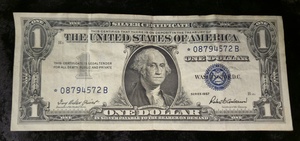 lot 37 image: 1957   U.S.  Silver Certificate