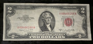 lot 38 image: 1953  Series B Two Dollar Bill