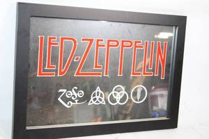 lot 269 image: LED-Zeppelin Licensed Wall Art with Iconic Band Logos