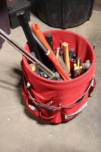 lot 278 image: Bucket Boss Tool Organizer Filled with Assorted Hand Tools