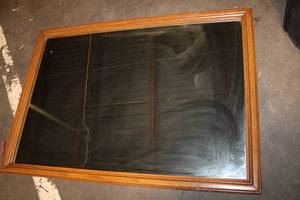 lot 12 image: Large Butternut Framed Mirror from White Furn Co.