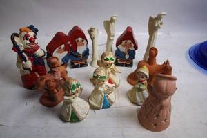 lot 63 image: Collection of Mixed Figurines Including Clowns, Gnomes, and Angels