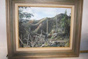 lot 80 image: Framed Landscape Painting by R. V. Weathers, 1984