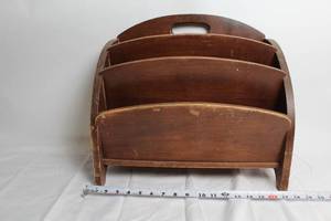 lot 126 image: Wooden Desktop Organizer with Multiple Compartments