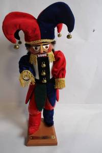 lot 4 image: Colorful Jester Nutcracker with Bells
